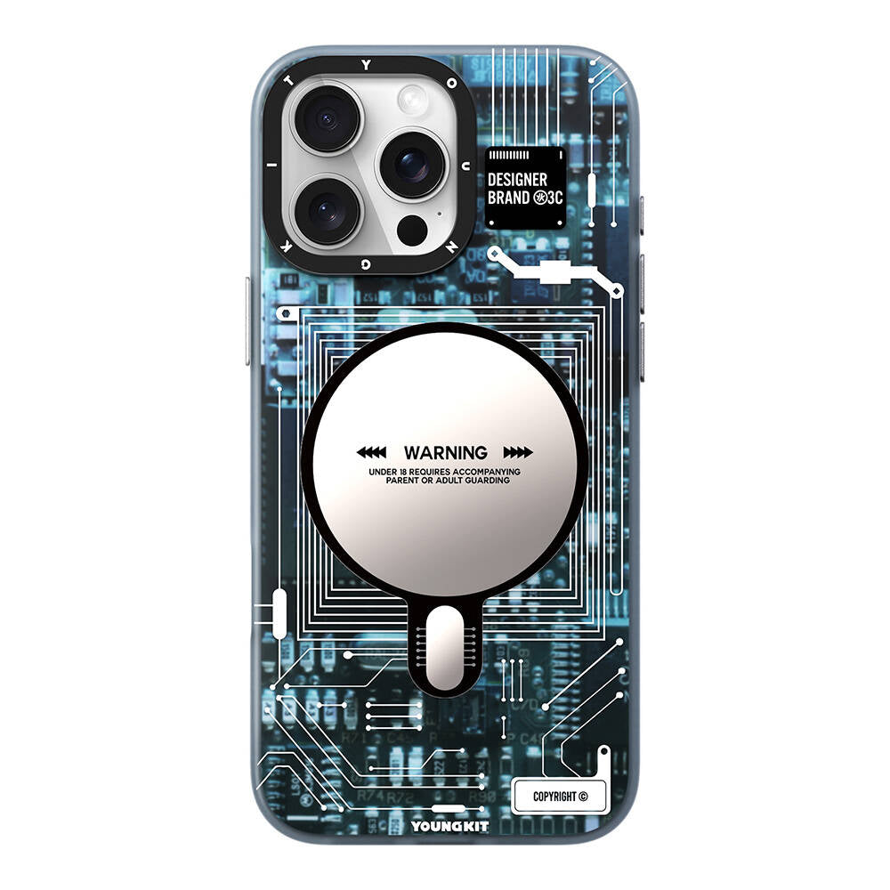 Youngkit Technology Serisi iPhone 16 Pro M-safe Şarj Özellikli Kılıf Youngkit Technology Serisi iPhone 16 Pro M-safe Şarj Özellikli Kılıf